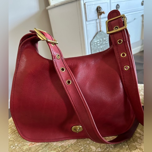 Coach Bags Vintage Coach Red Leather Legacy Crescent Bag 978 Poshmark